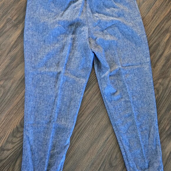 OLD NAVY Blue Rayon & Linen Chambray High-Rise Straight Taper Pants SIZE M - Picture 7 of 7